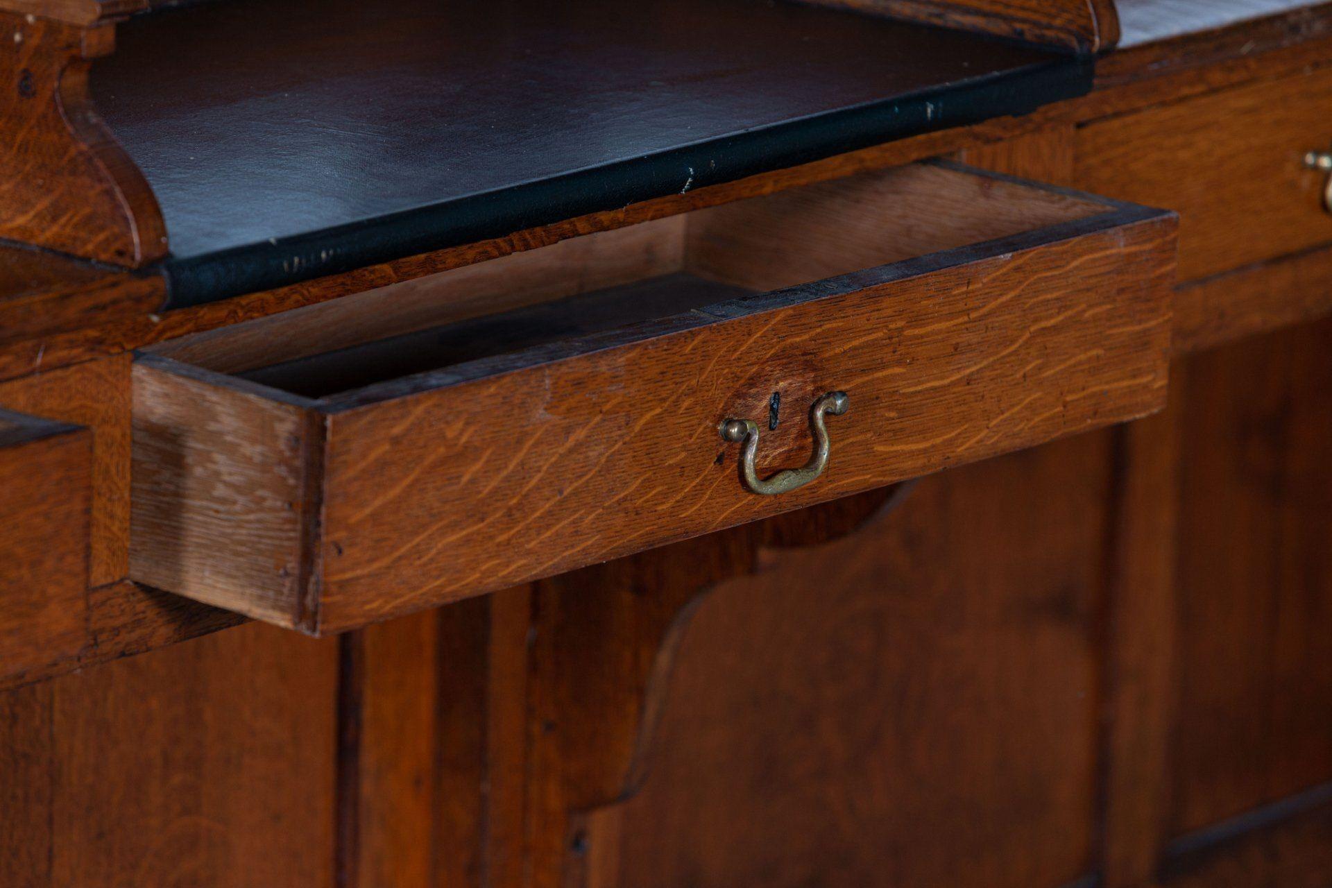 19thC French Oak Bank Counter Desk For Sale 5