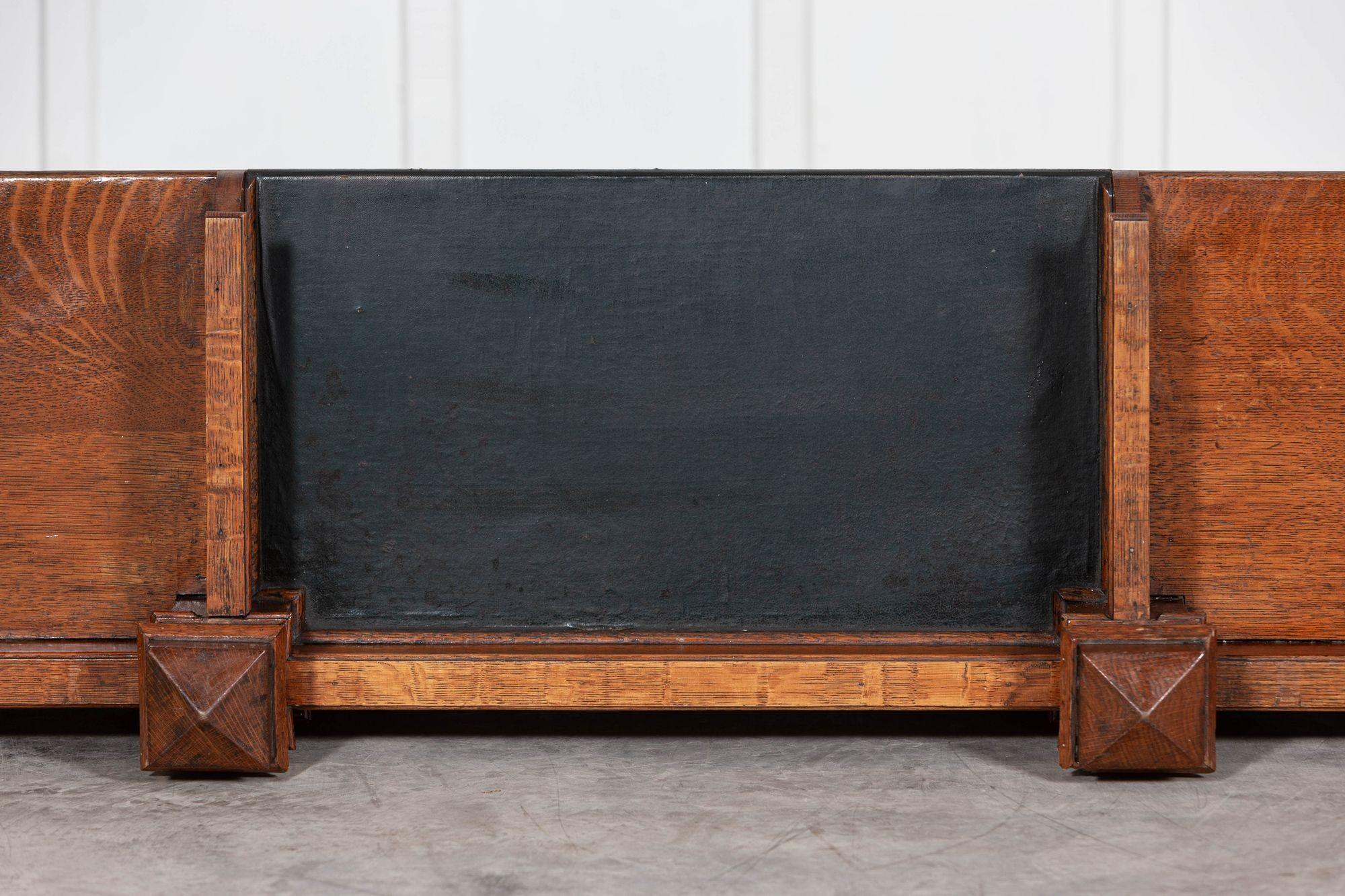 19thC French Oak Bank Waiting Bench For Sale 9