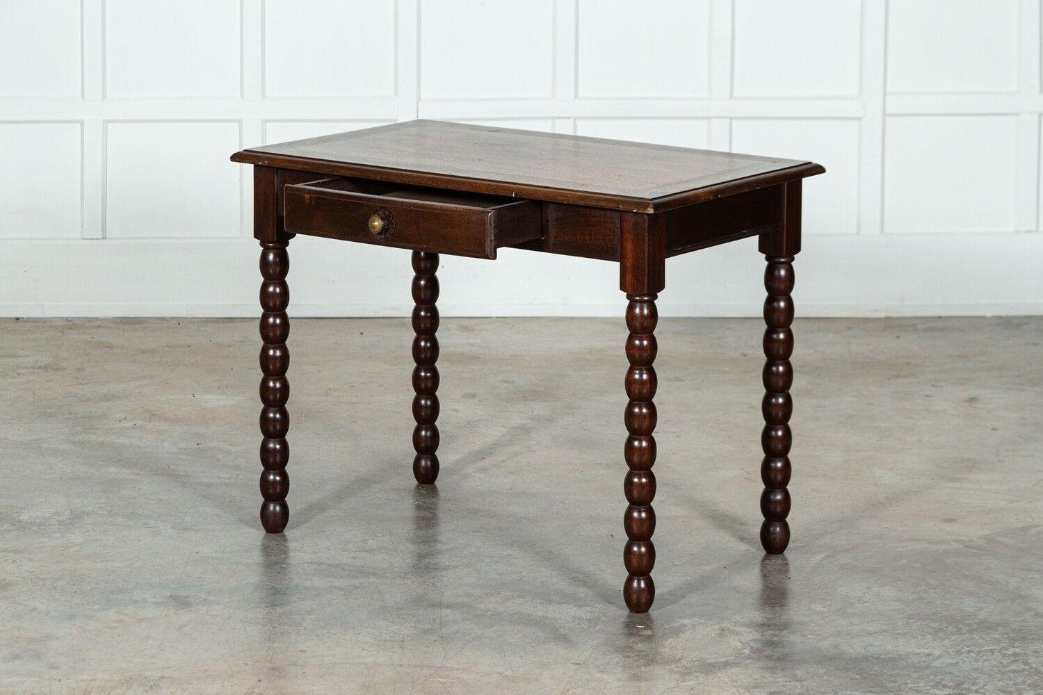 19thC French Oak Bobbin Writing Table 3