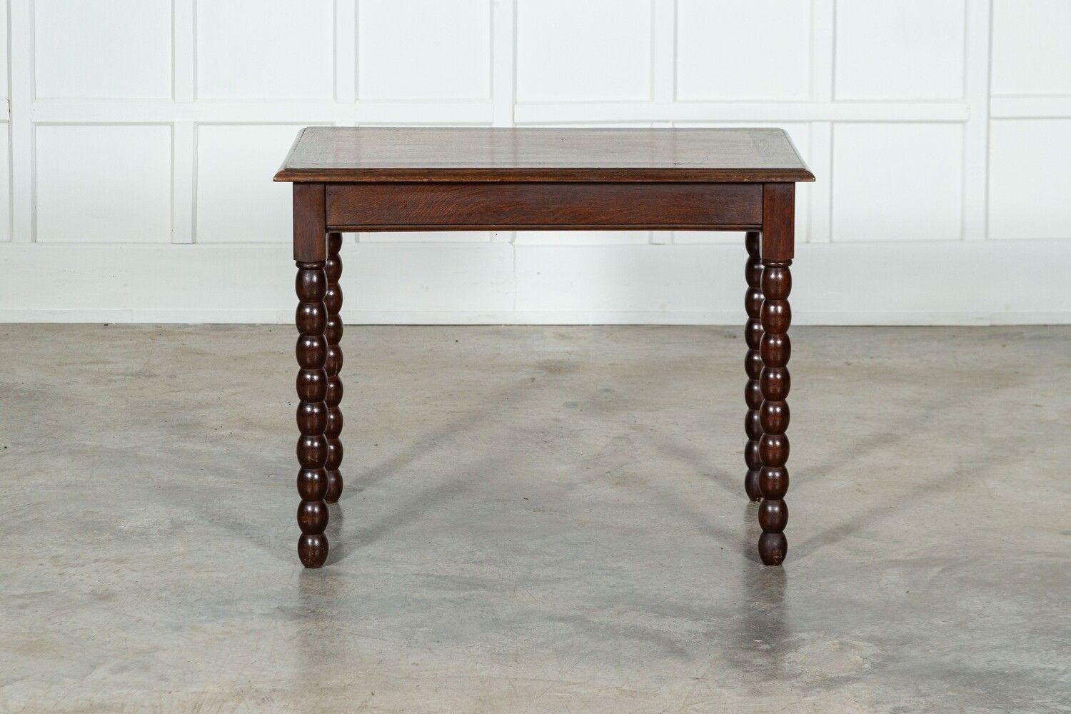 19thC French Oak Bobbin Writing Table 6