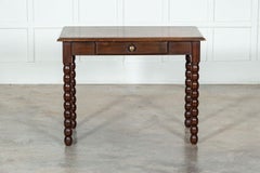 19thC French Oak Bobbin Writing Table