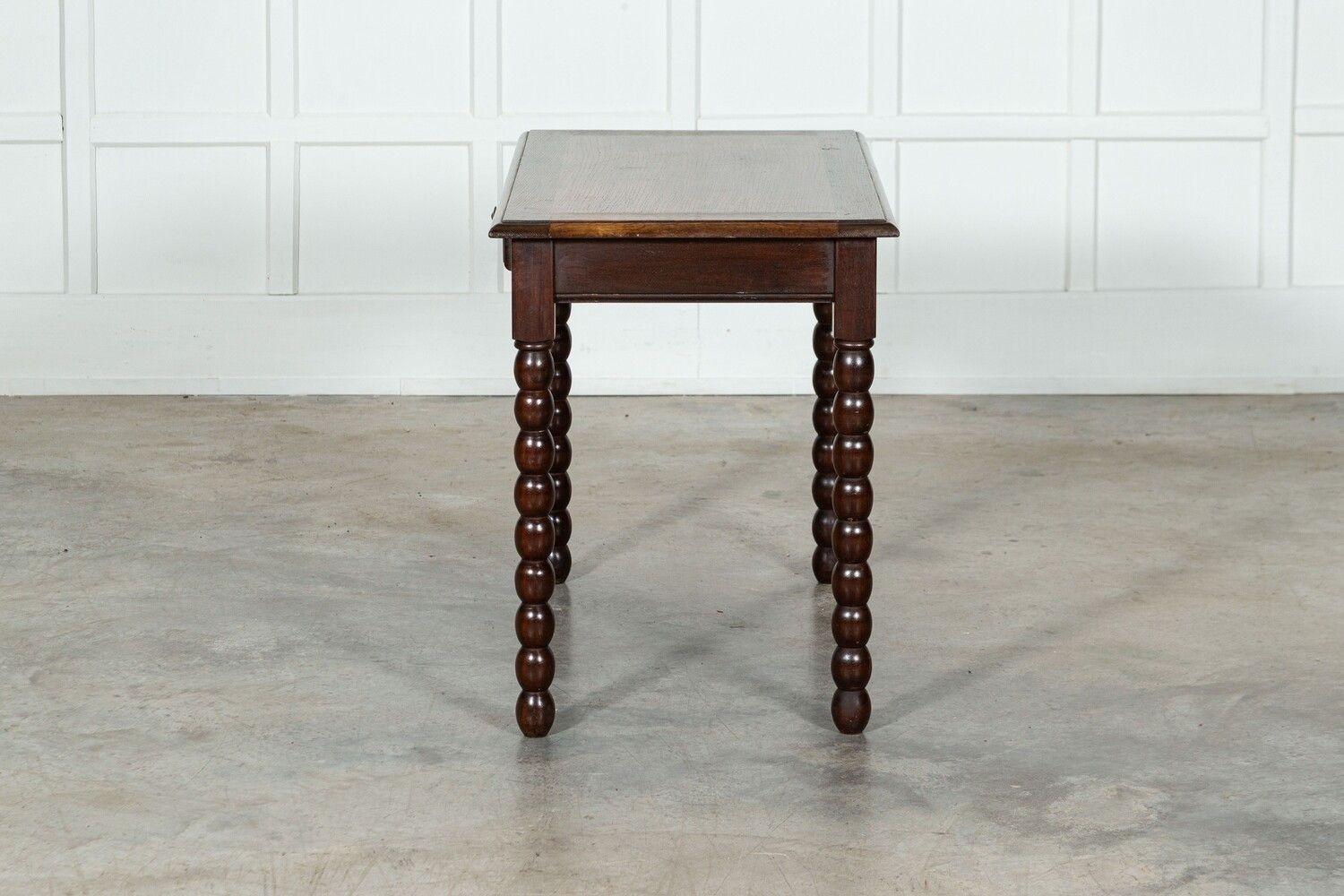 19thC French Oak Bobbin Writing Table 1