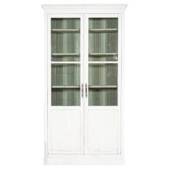 19thC French Oak Painted Glazed Bookcase​ / Vitrine