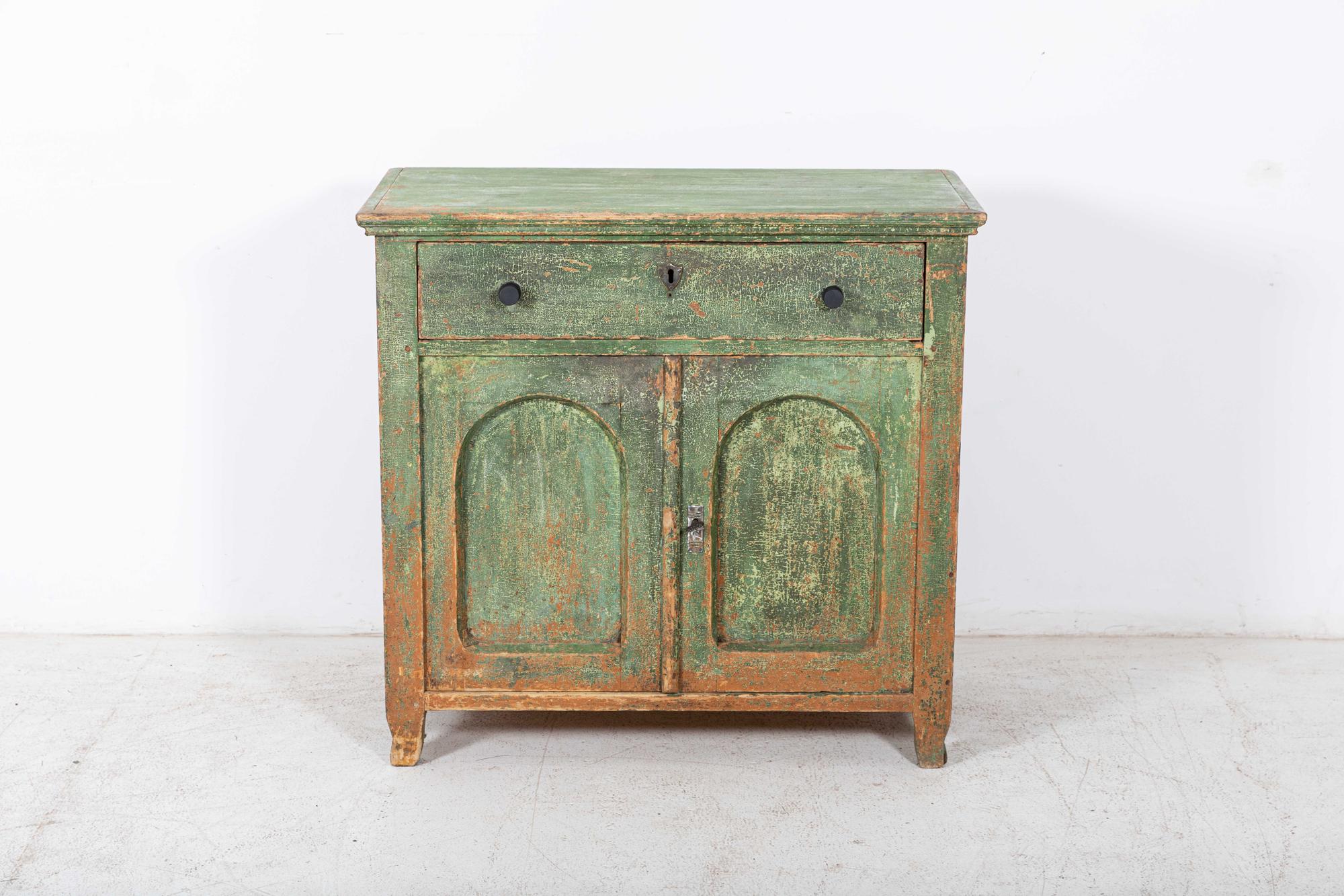 Fruitwood 19thC French Painted Buffet