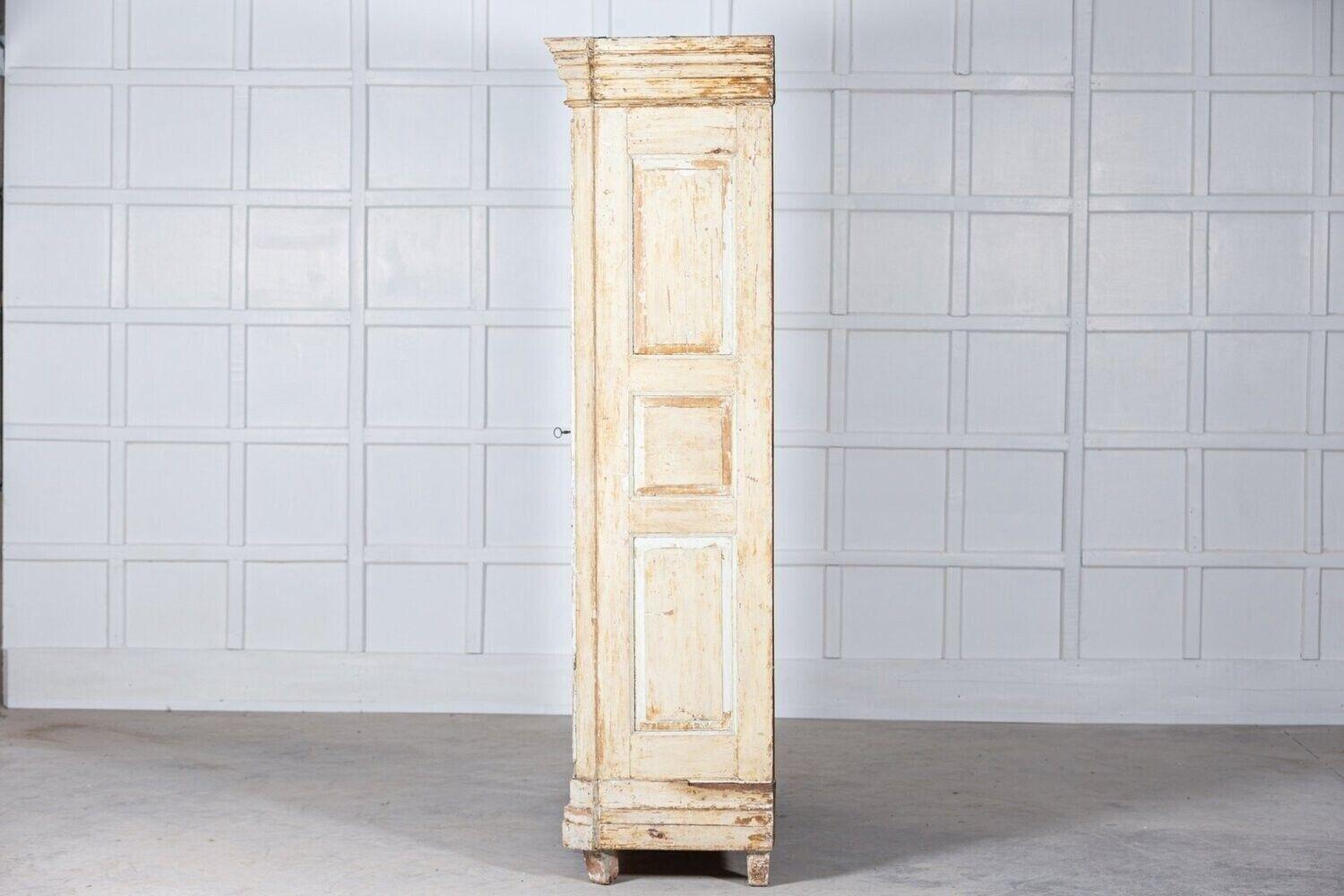 19thC French Painted Pine Armoire 2