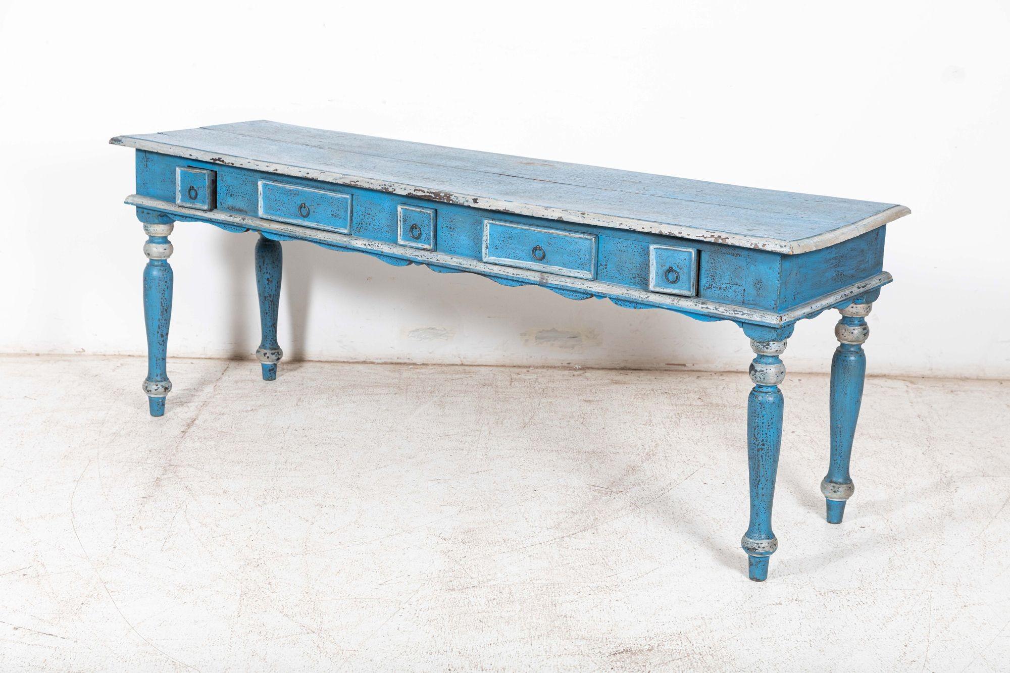 19thC French Painted Provincial Console / Hall Table In Good Condition In Staffordshire, GB