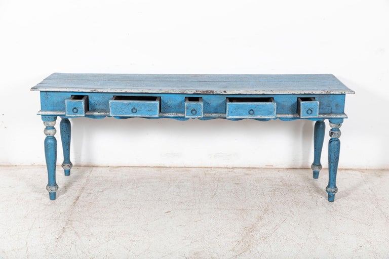 19thC French Painted Provincial Console / Hall Table 1