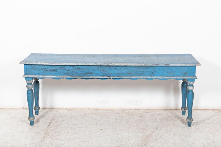 19thC French Painted Provincial Console / Hall Table 4