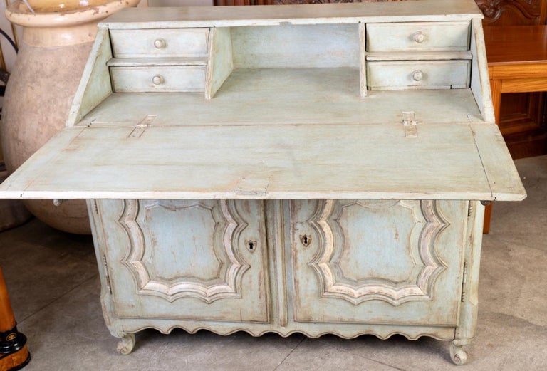 Louis XV 19thc French Painted Secretary For Sale