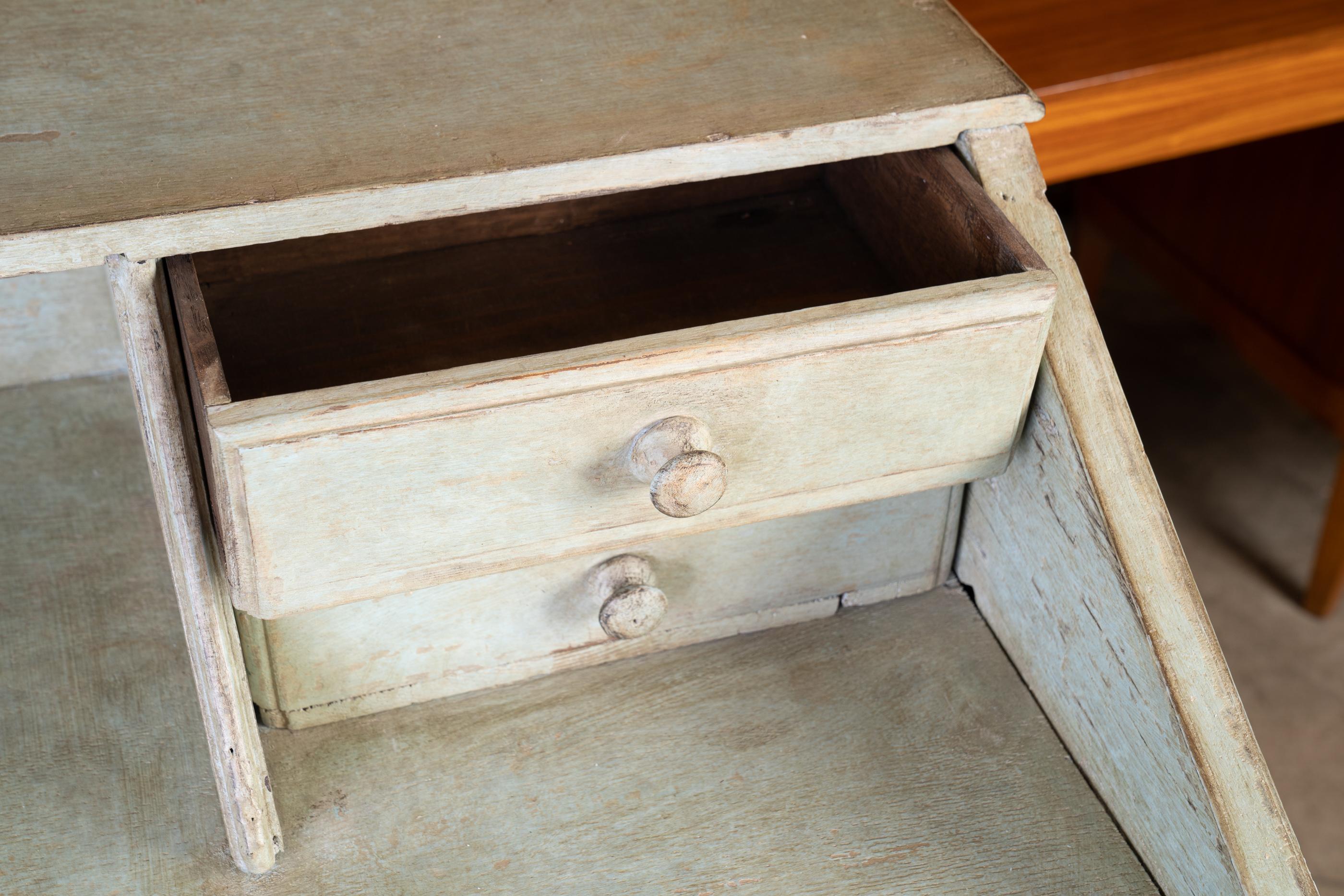 Wood 19thc French Painted Secretary For Sale