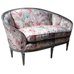 19th Century French Painted and Upholstered Settee, circa 1880