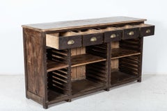 19thC French Printers Cabinet / Counter
