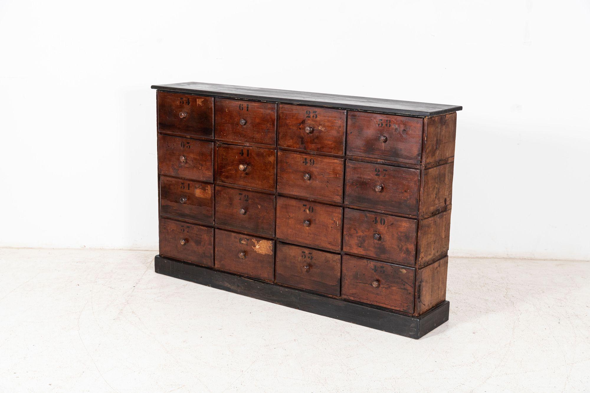Fruitwood 19th C French Printers Drawers