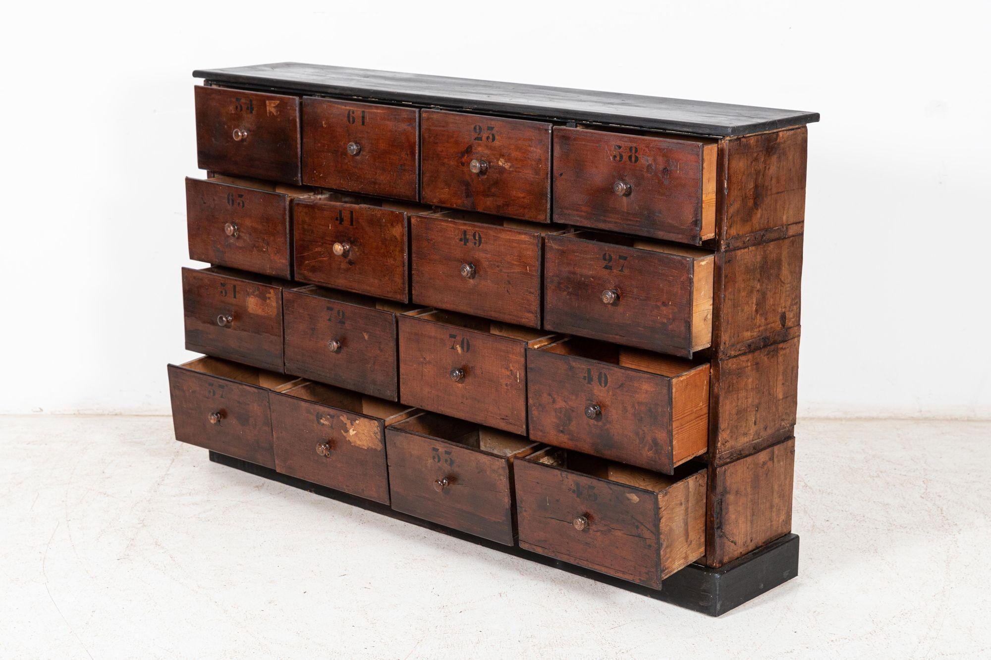 19th C French Printers Drawers 1