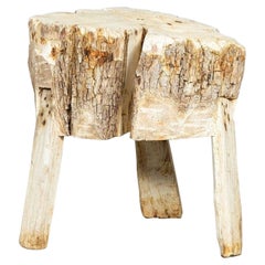 19thC French Provincial Elm Chopping Block Table
