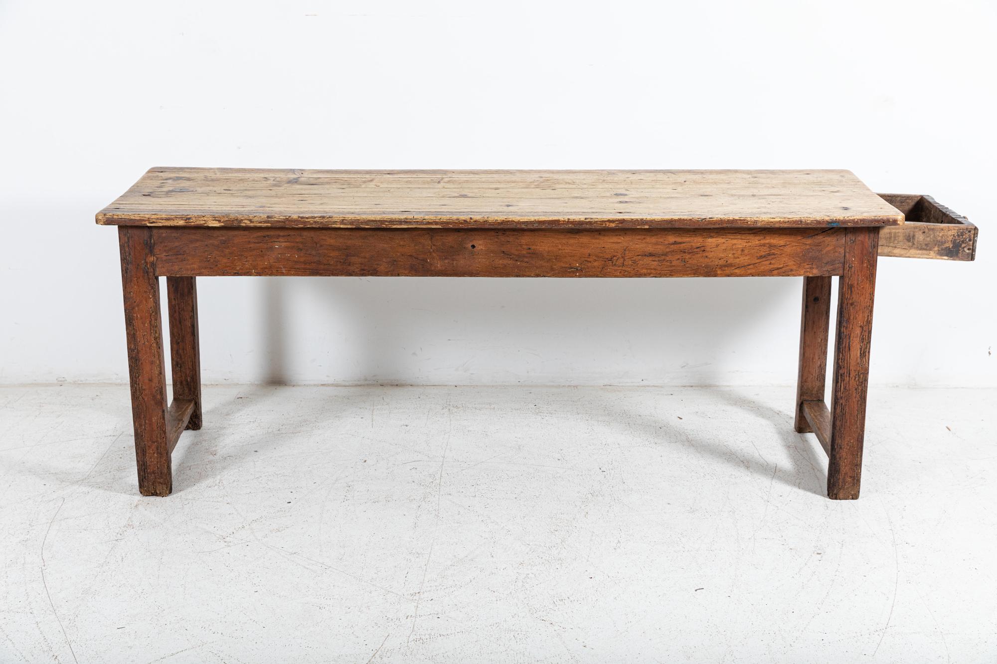 19thC French Refectory Table For Sale 9
