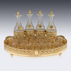 19th C French Silver Gilt Large Liqueur Service by Moison Odiot, Paris, c.1890
