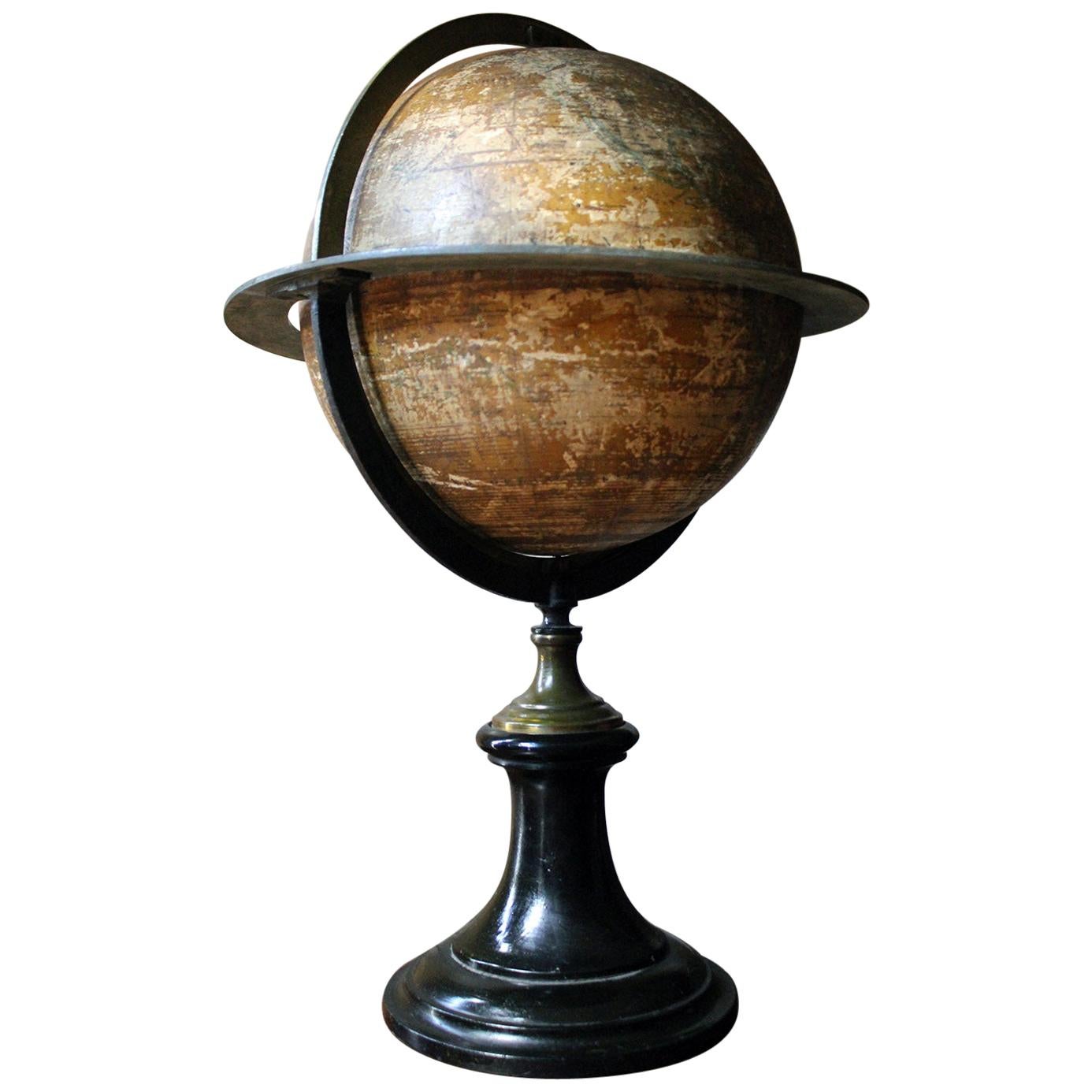 19th Century French Table Globe Prepared by Maison Dèlamarche, Paris, 1870