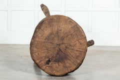 19thC French Vernacular Elm Chopping Block Table