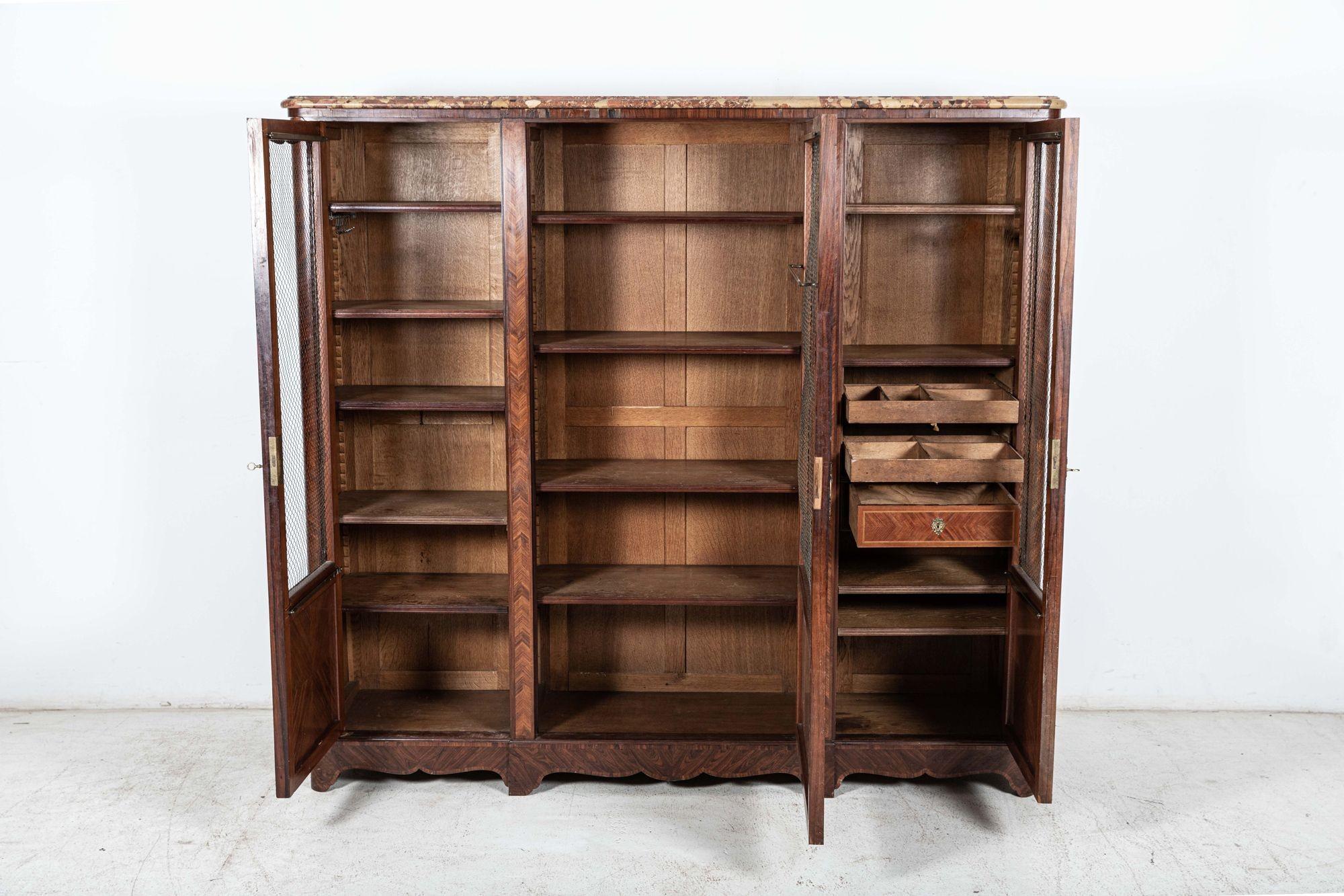 19th C French Walnut Armoire / Bookcase For Sale 4