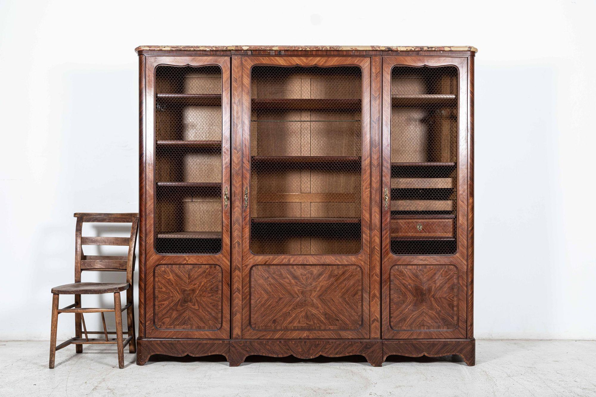 19th C French Walnut Armoire / Bookcase For Sale 6