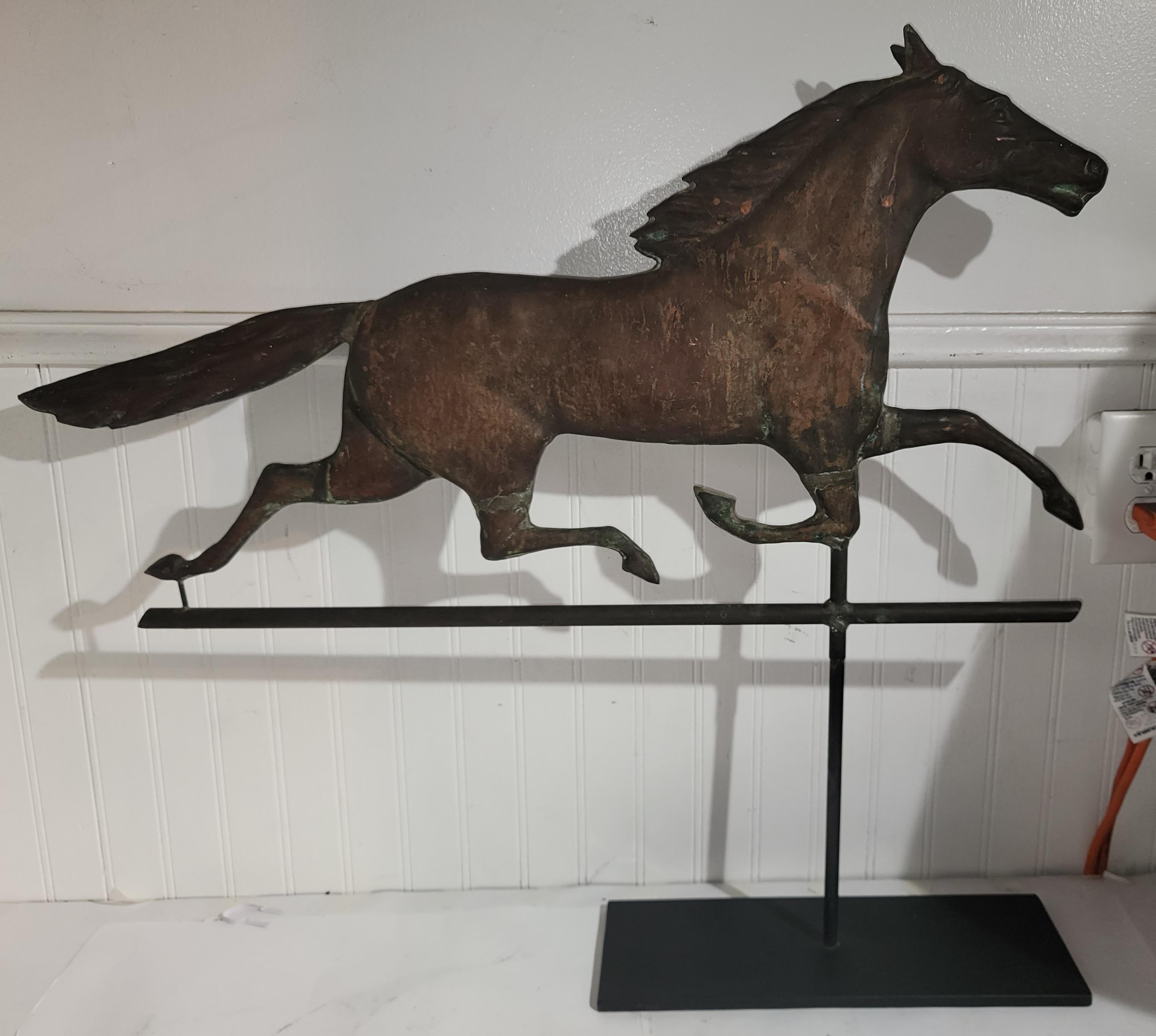 antique copper horse weathervane