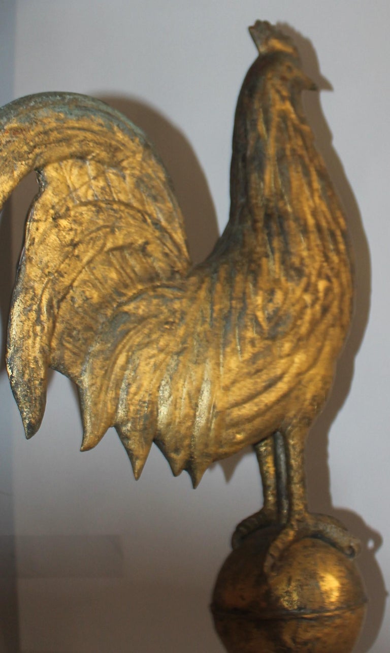 Adirondack 19Thc Gamecock Weather Vane in Original Surface For Sale