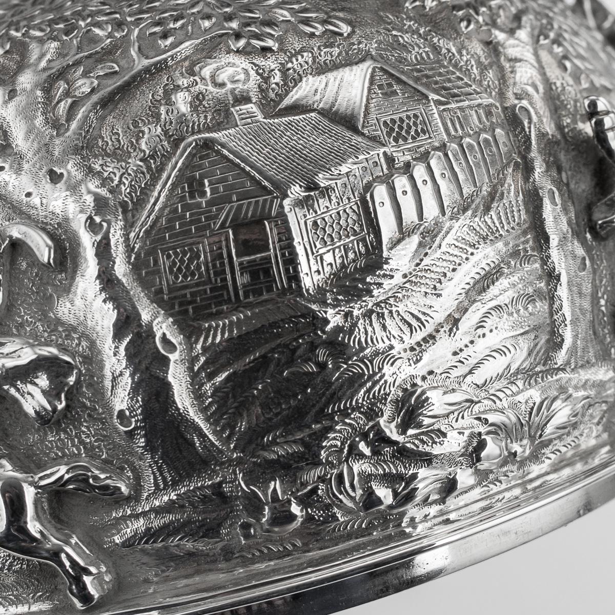 19th Century Georgian Solid Silver Teniers Muffin Dish Edward Farrell circa 1829 6