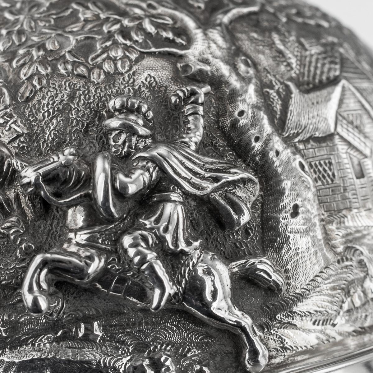 19th Century Georgian Solid Silver Teniers Muffin Dish Edward Farrell circa 1829 10