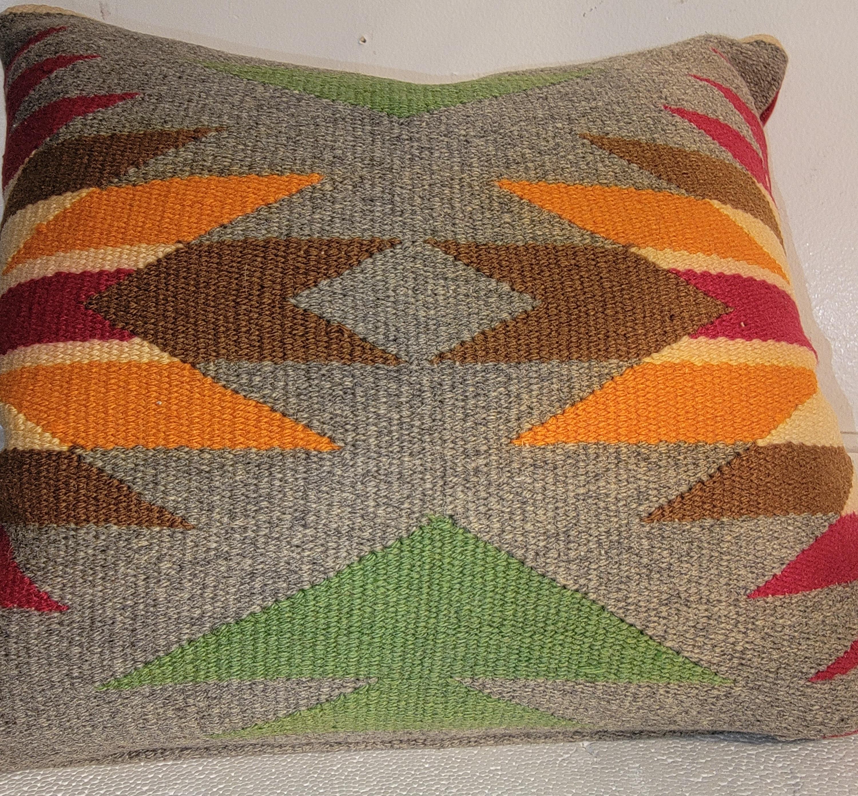 19Thc Ciudad Alemana Almohada Tejido Indio Navajo Estadounidense en venta