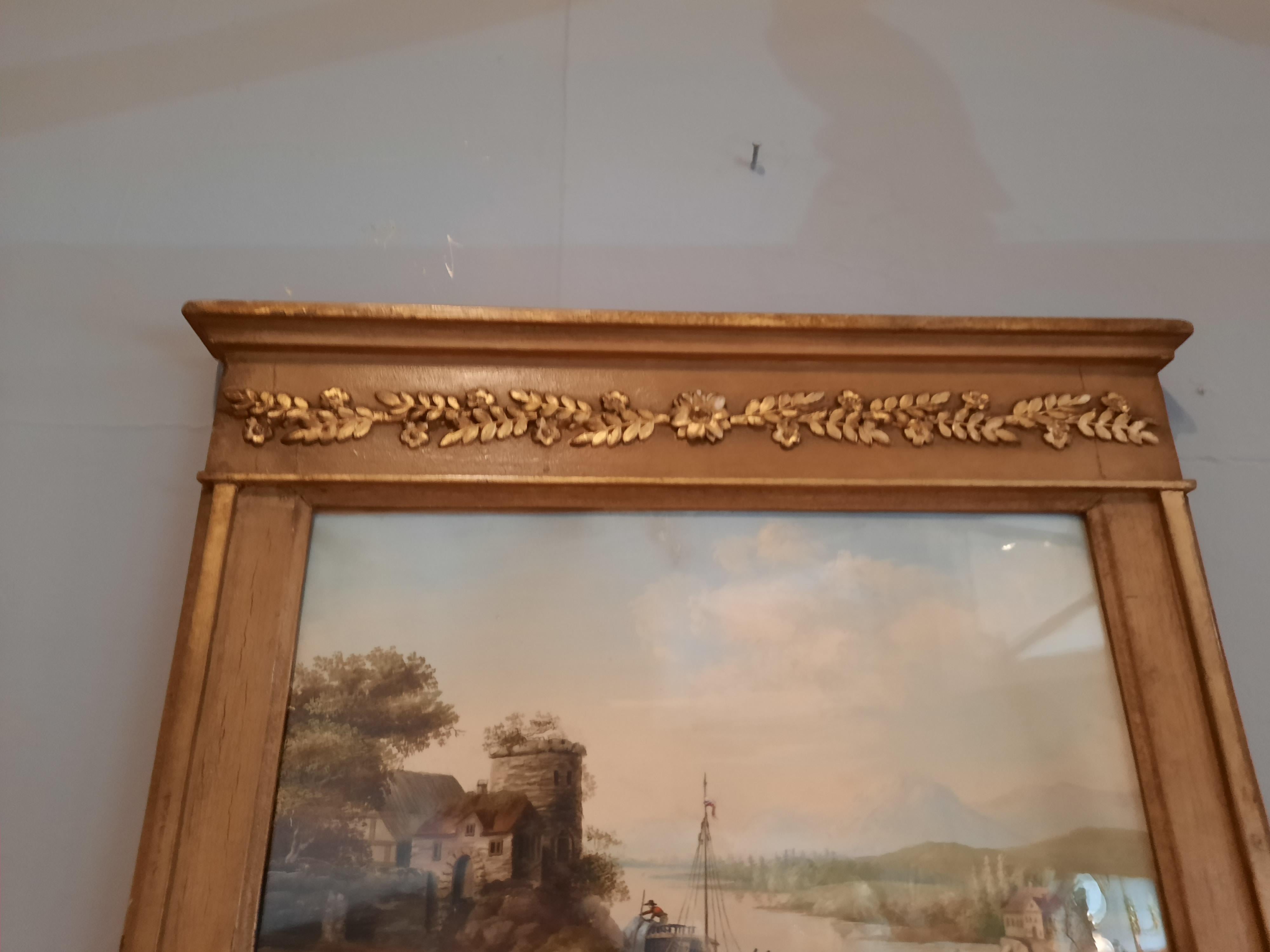 Miroir Trumeau en composite doré du 19ème siècle,  en vente 1