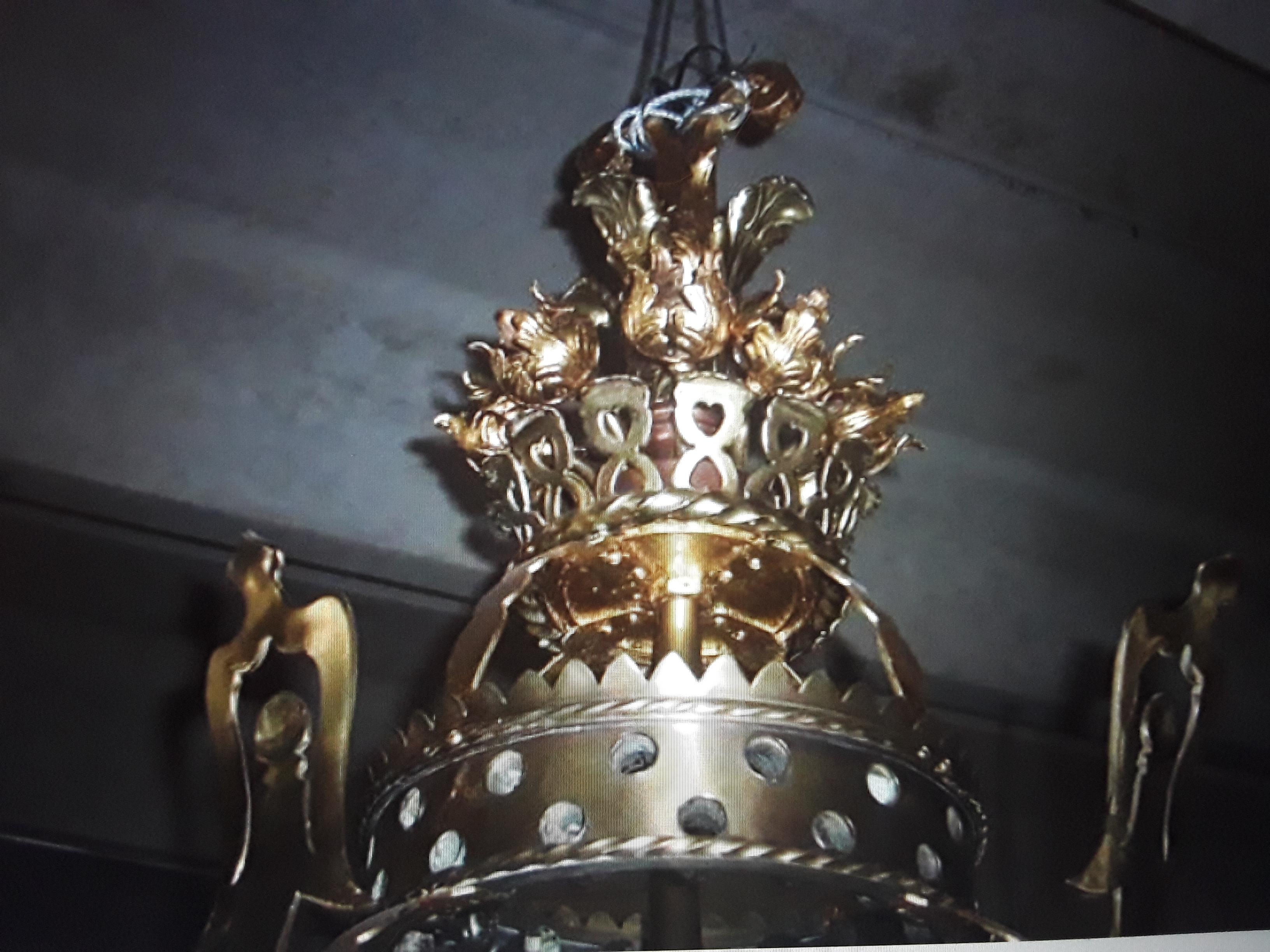 Lanterne de palais en bronze doré de style Louis XVI, 19e siècle  Bon état - En vente à Opa Locka, FL