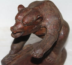 19Thc Hand Carved Bear