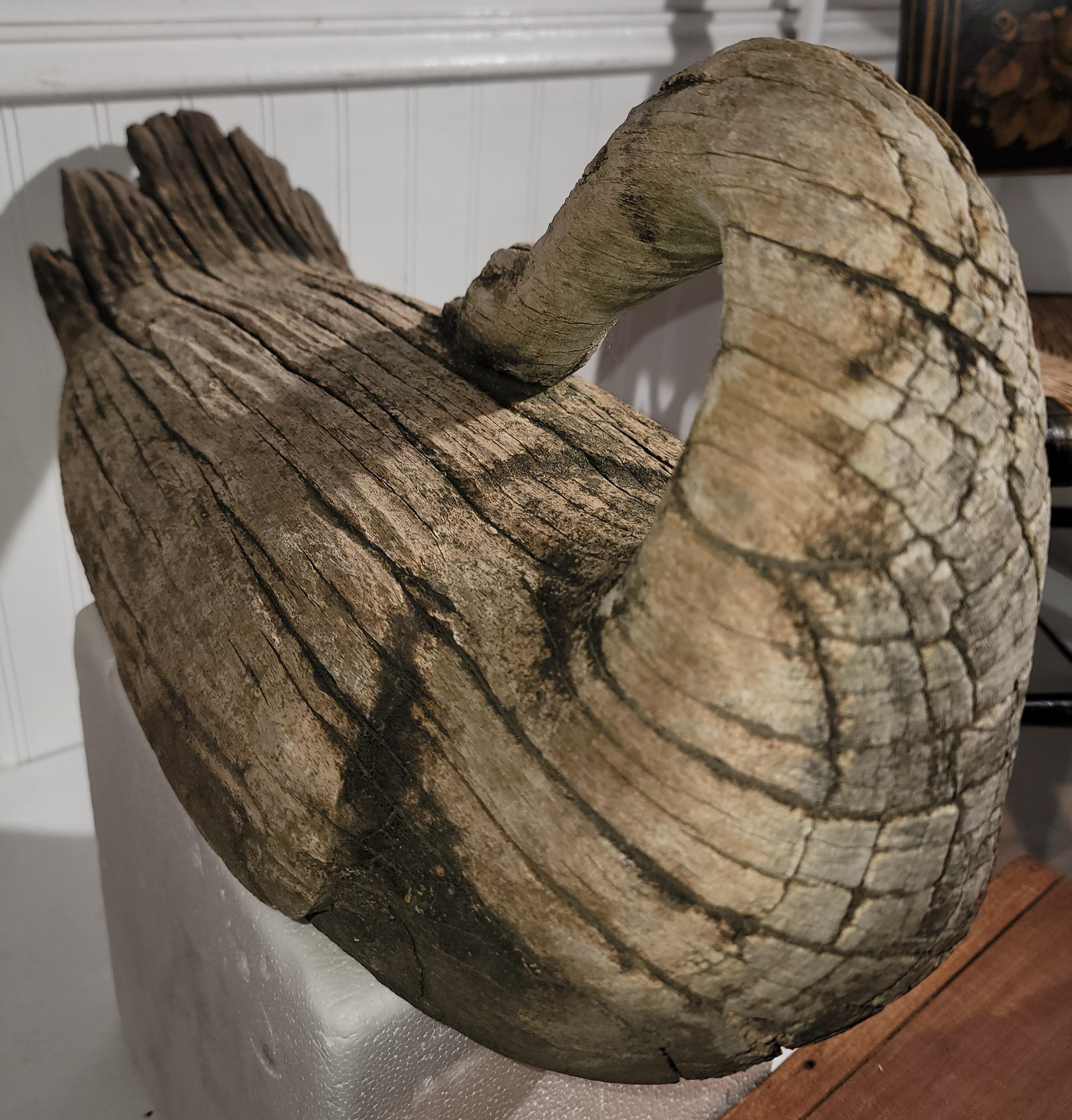 Sculpté à la main 19ème siècle Oie du Canada sculptée à la main  en vente