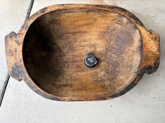 19thc Hand Carved Dough Bowl