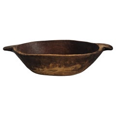 19thc Hand Carved Dough Bowl