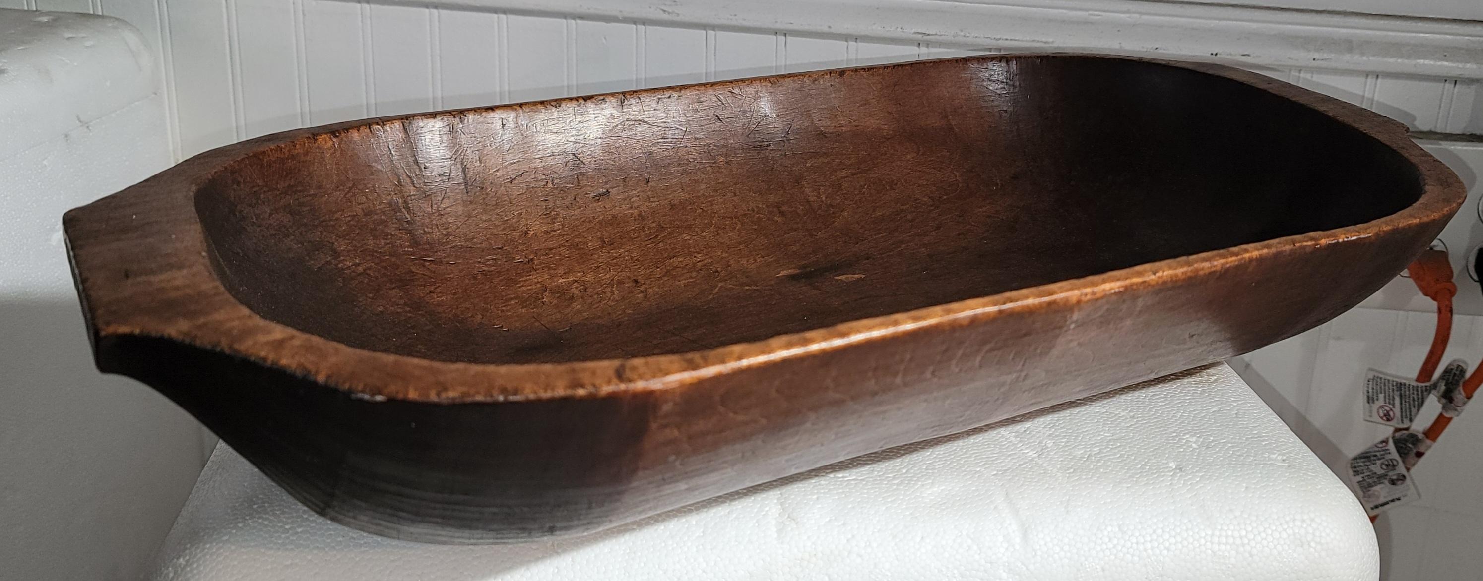 19Thc Hand Carved Dough Bowl From New England For Sale 3