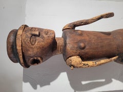 19Thc Hand Carved Gentleman Sculpture / Whirlygig