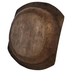 19thc Hand Carved Large Dough Bowl