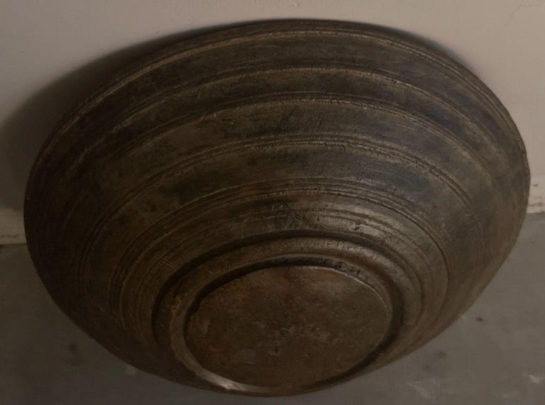 19Thc Hand Carved Large Wood Bowl / Tray For Sale at 1stDibs