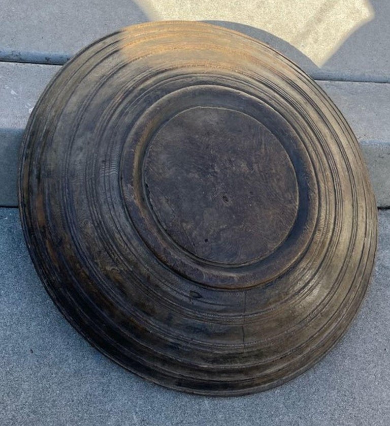 19Thc Hand Carved Large Wood Bowl / Tray For Sale at 1stDibs