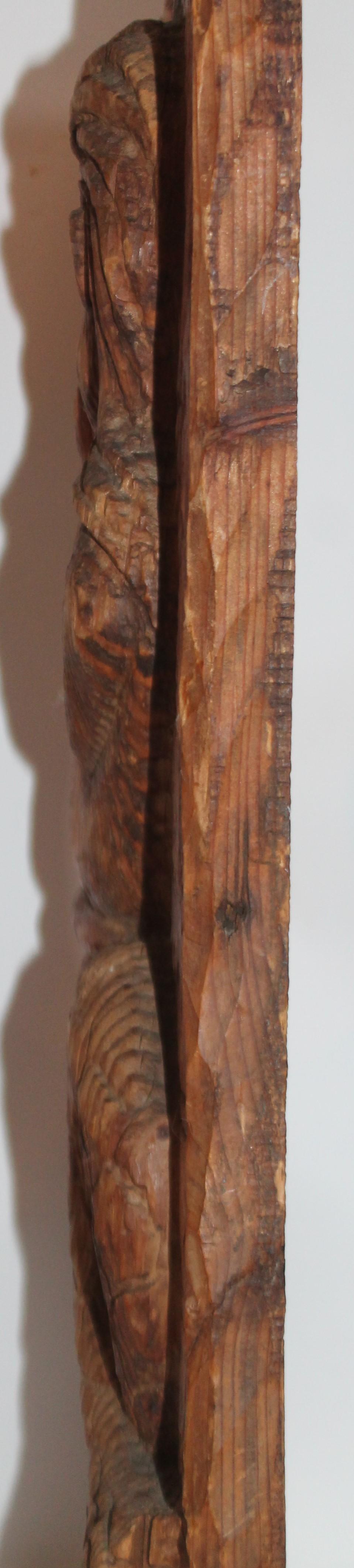 19th Century Hand Carved Mermaid Plaque In Good Condition In Los Angeles, CA