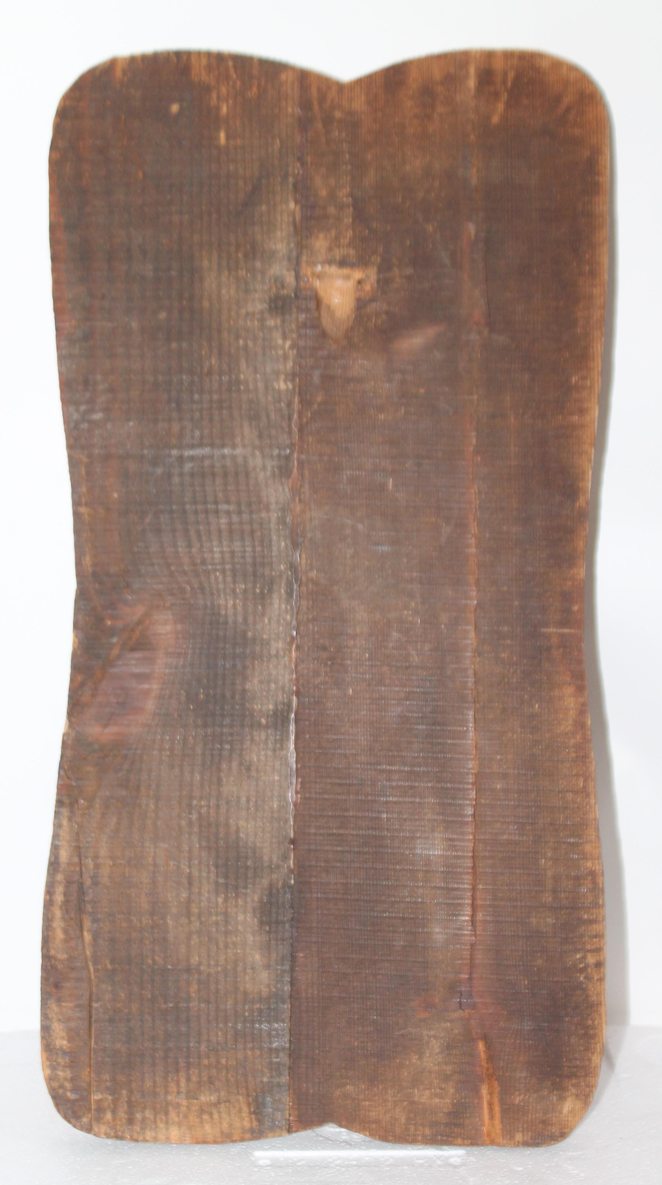 Wood 19th Century Hand Carved Mermaid Plaque