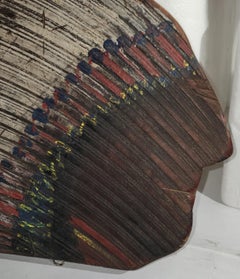 19Thc Hand Carved & Painted Cigar Store Indian Head