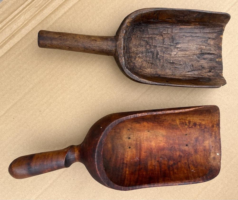 Adirondack 19thc Hand Carved Wooden Scoops from Pennsylvania For Sale
