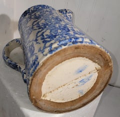19Thc Hand Crafted Sponge Ware Pitcher