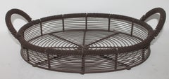19th Century Handmade Wire Handled Basket