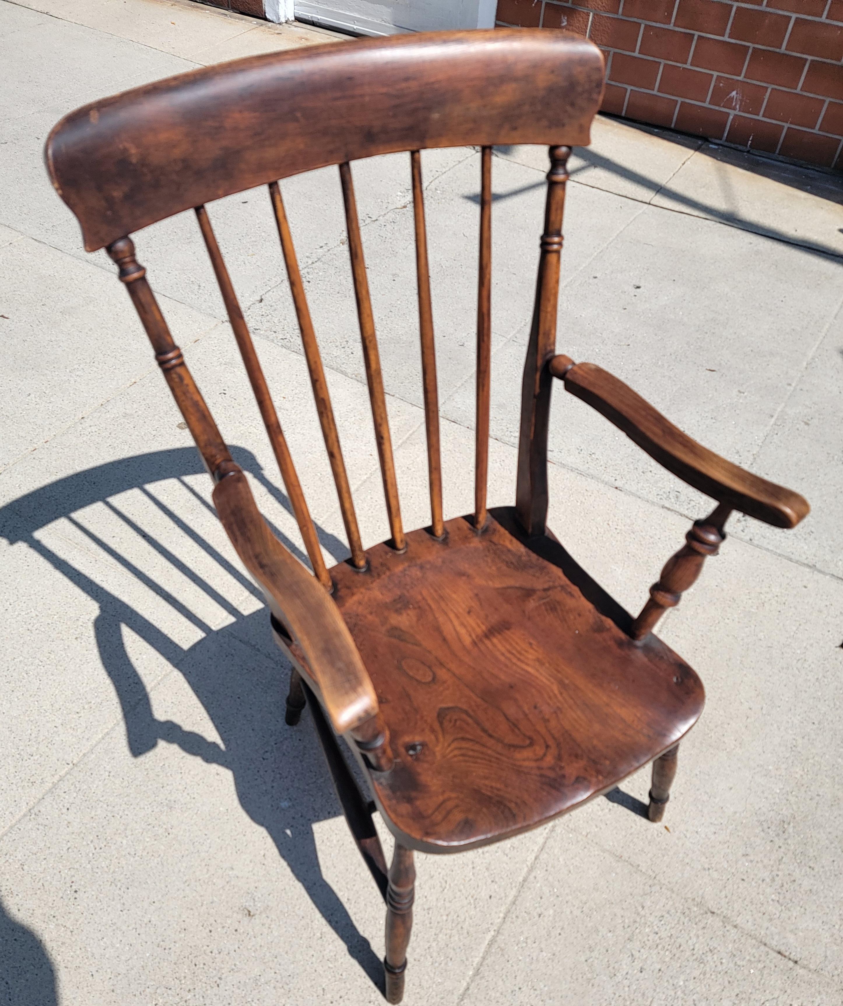 Adirondack 19Thc High Back Windsor  Arm Chair For Sale