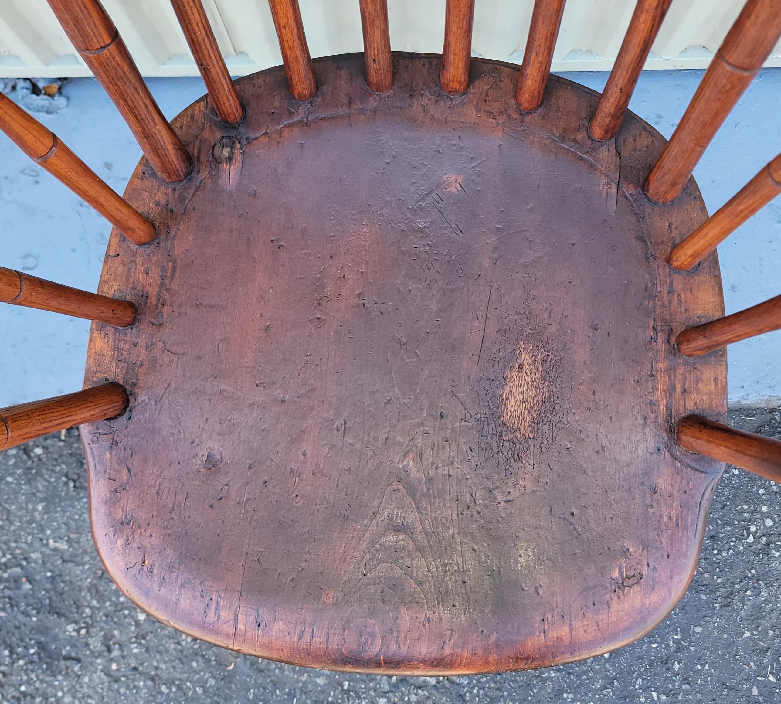 Mid-19th Century 19th C High Back Windsor Arm Chair