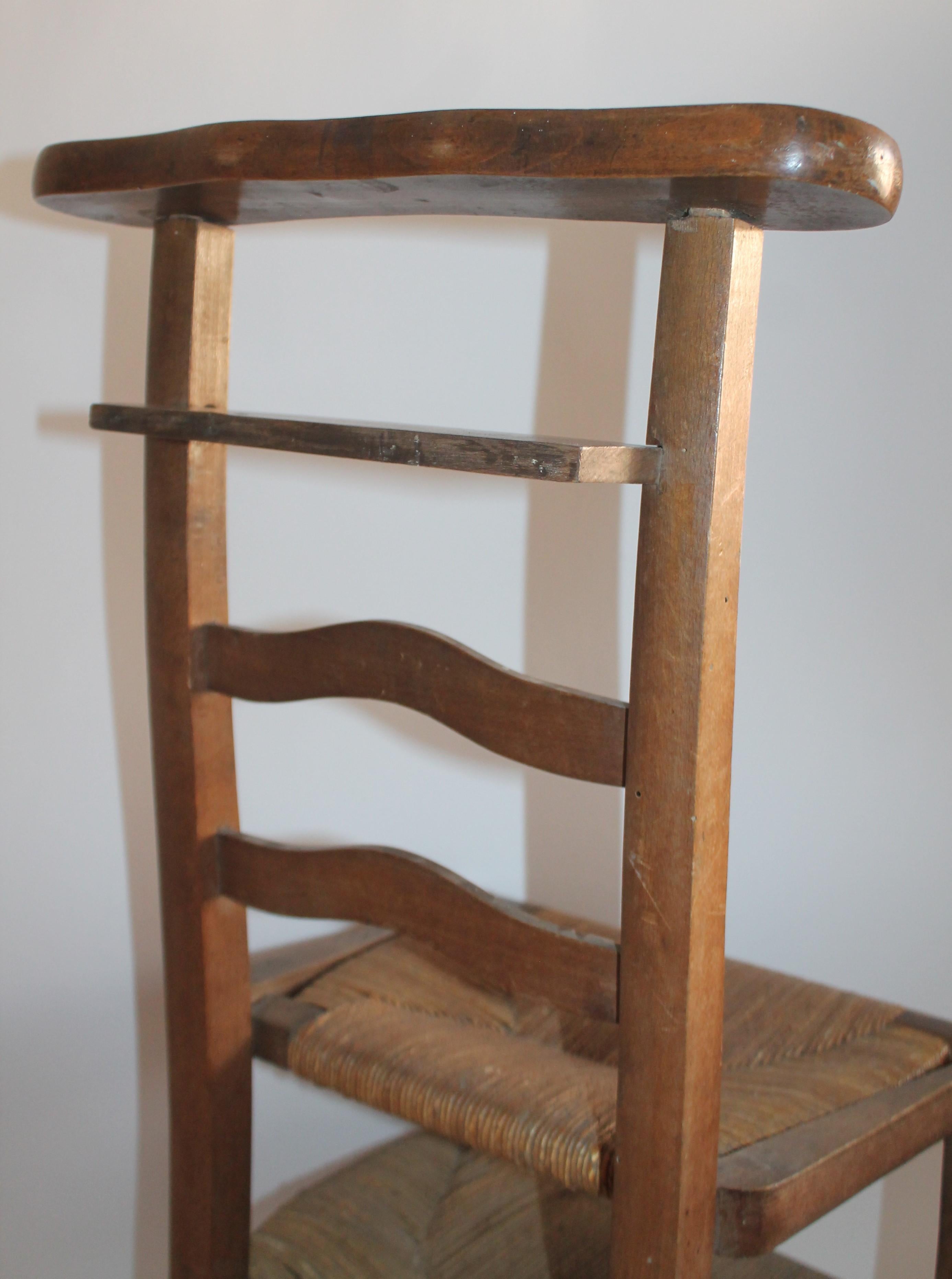 Wood 19th Century High Chair with Lift Top Seat For Sale